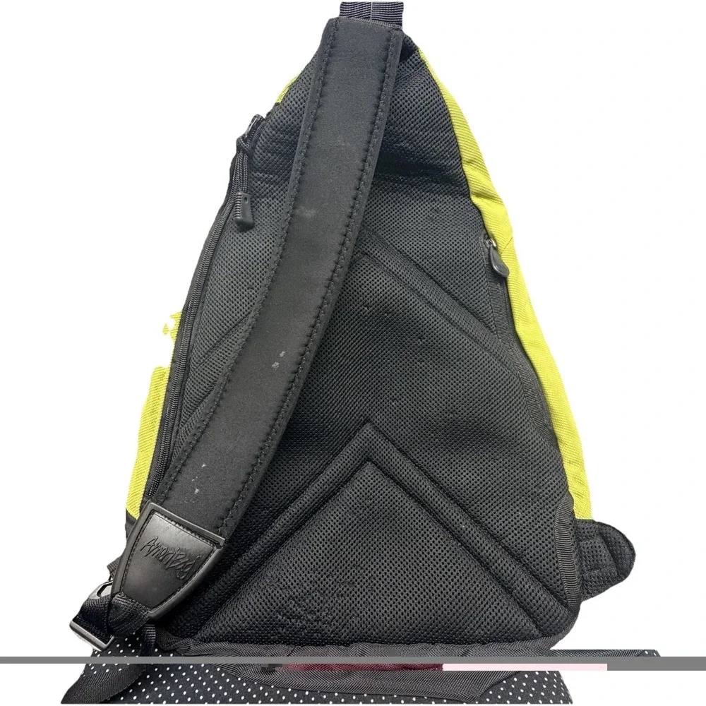 AmeriBag Healthy Back Bag Lime Green and Black Sling Backpack
